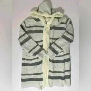Sweet Rain Hooded Young Contemporary Cardigan Sweater Fleece Lined
